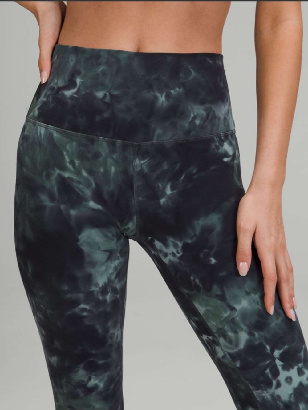 lululemon athletica Diamond Dye High-Rise Leggings in Teal and Gray